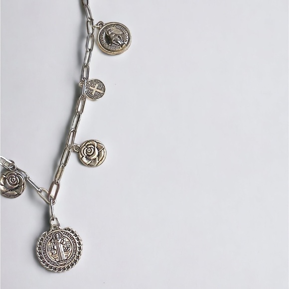 Medallion Religious Charm Necklace - Picture 3 of 8